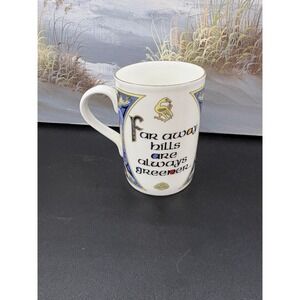 Vintage Royal Tara Ireland Bone China Mug Celtic Ní Thagann Ciall Irish Proverb